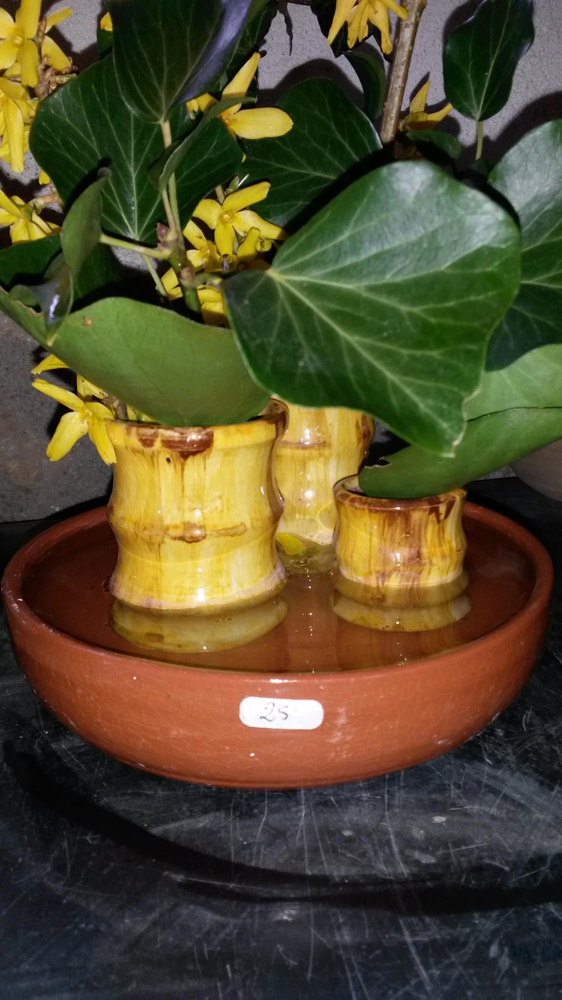 Fontaine en céramique, imitation bambou