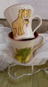 Mugs avec décors animaux chien grenouille