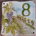 plaque numéro de maison personnalisée vignes
