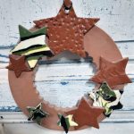 décoration couronne de noël en céramique