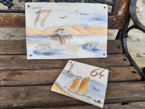 plaques de rue numeros theme mer dune 1