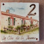 plaque numéro de maison numérotée le clos de la jeanne