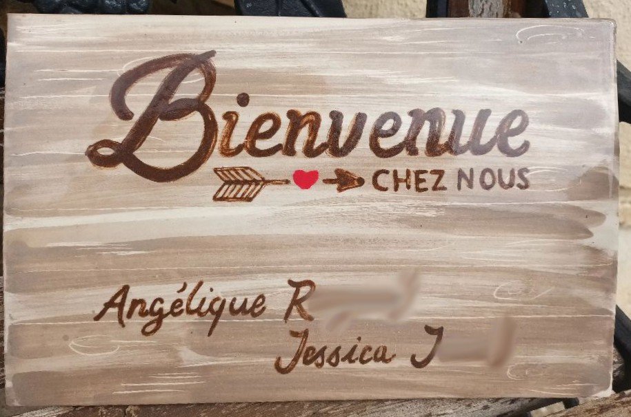 Plaque De Maison En C ramique Inspiration Country Imitation Bois 