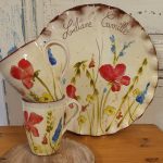 plat et mugs personnalises poteries theme champetre