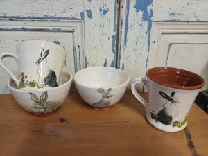bols et mugs lapins