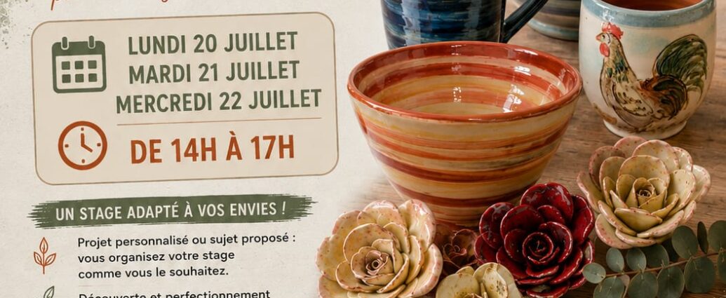 stage de poterie été 2026