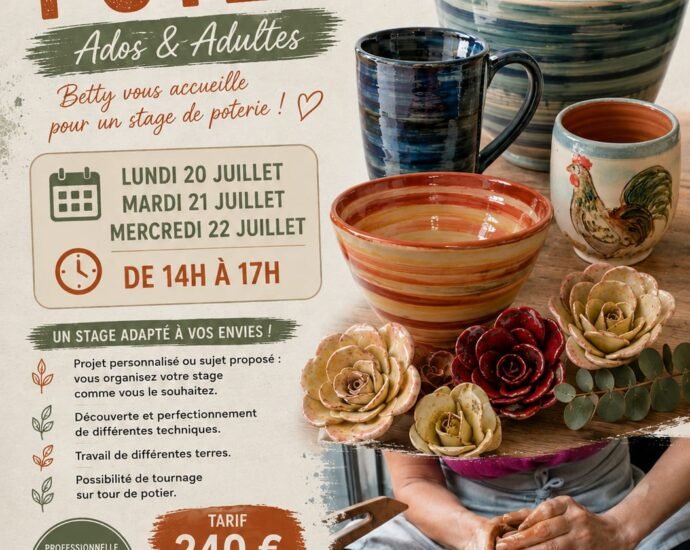 stage de poterie été 2026