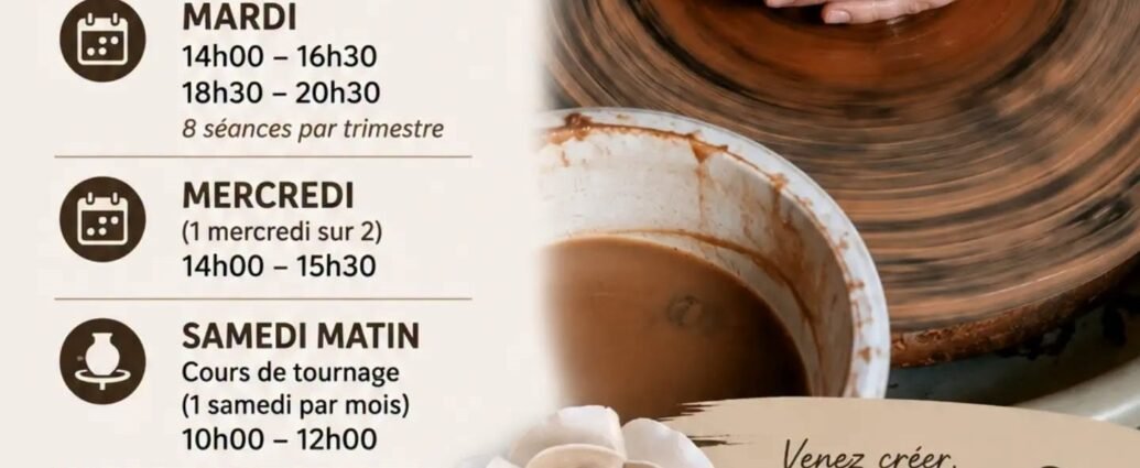 affiche cours poterie eure et loir 2026 2027